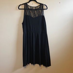 Forever 21 black mesh cocktail dress